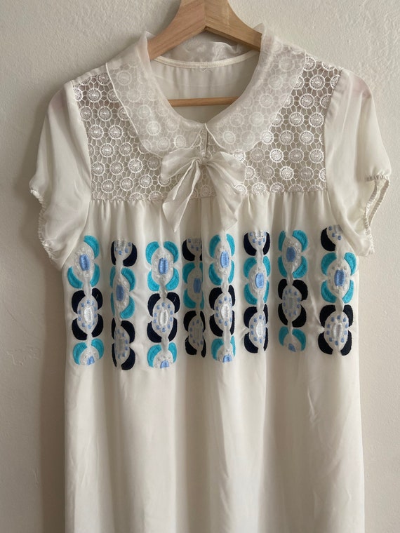 60s baby doll white dress S/M