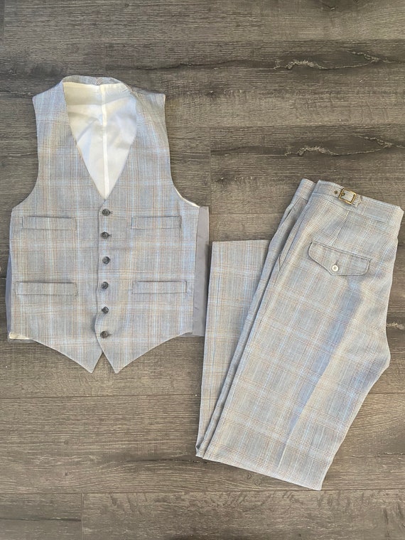 Mens 70s Three Piece Vintage Suit Halloween