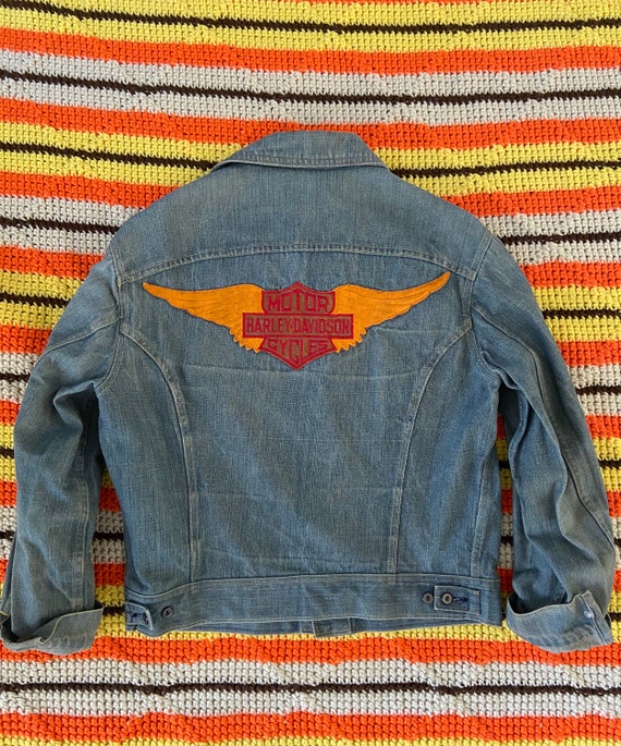 Vintage 70s Lee Harley Davidson Denim Jacket - image 3