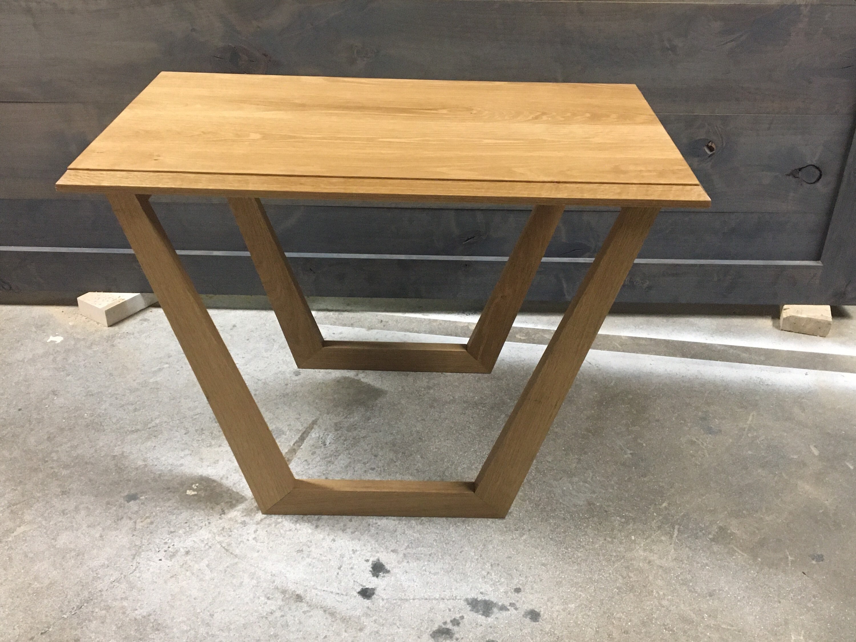 White Oak Modern Minimalist End Table Etsy