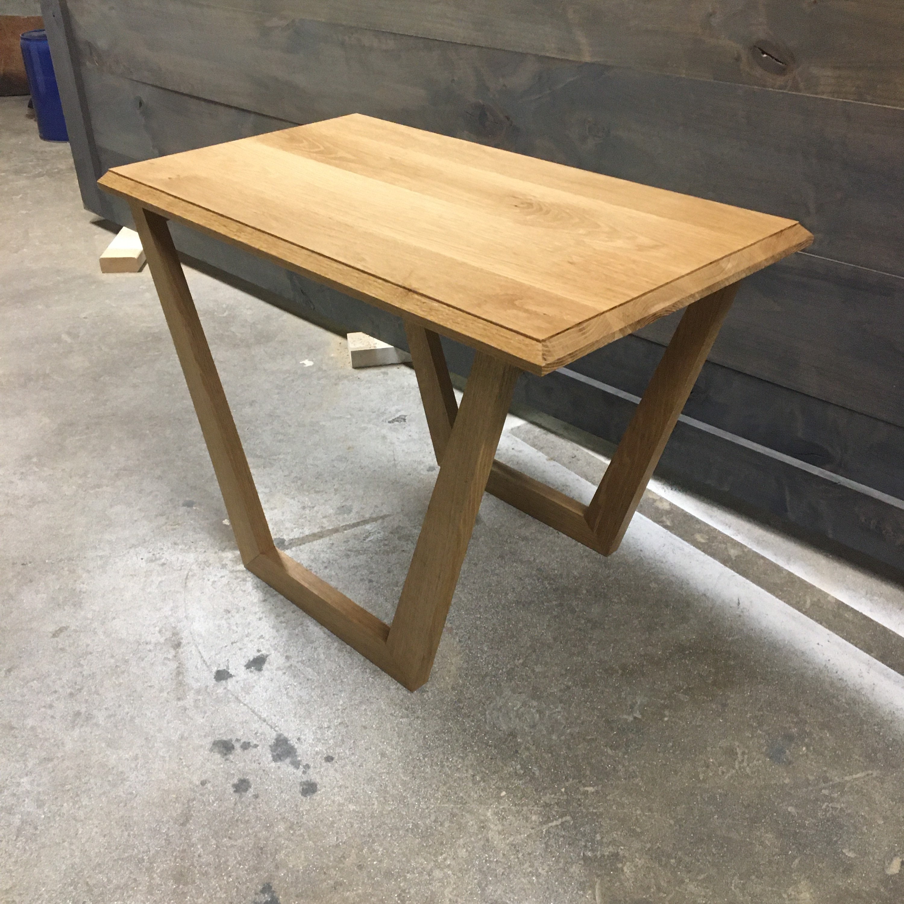 White Oak Modern Minimalist End Table Etsy