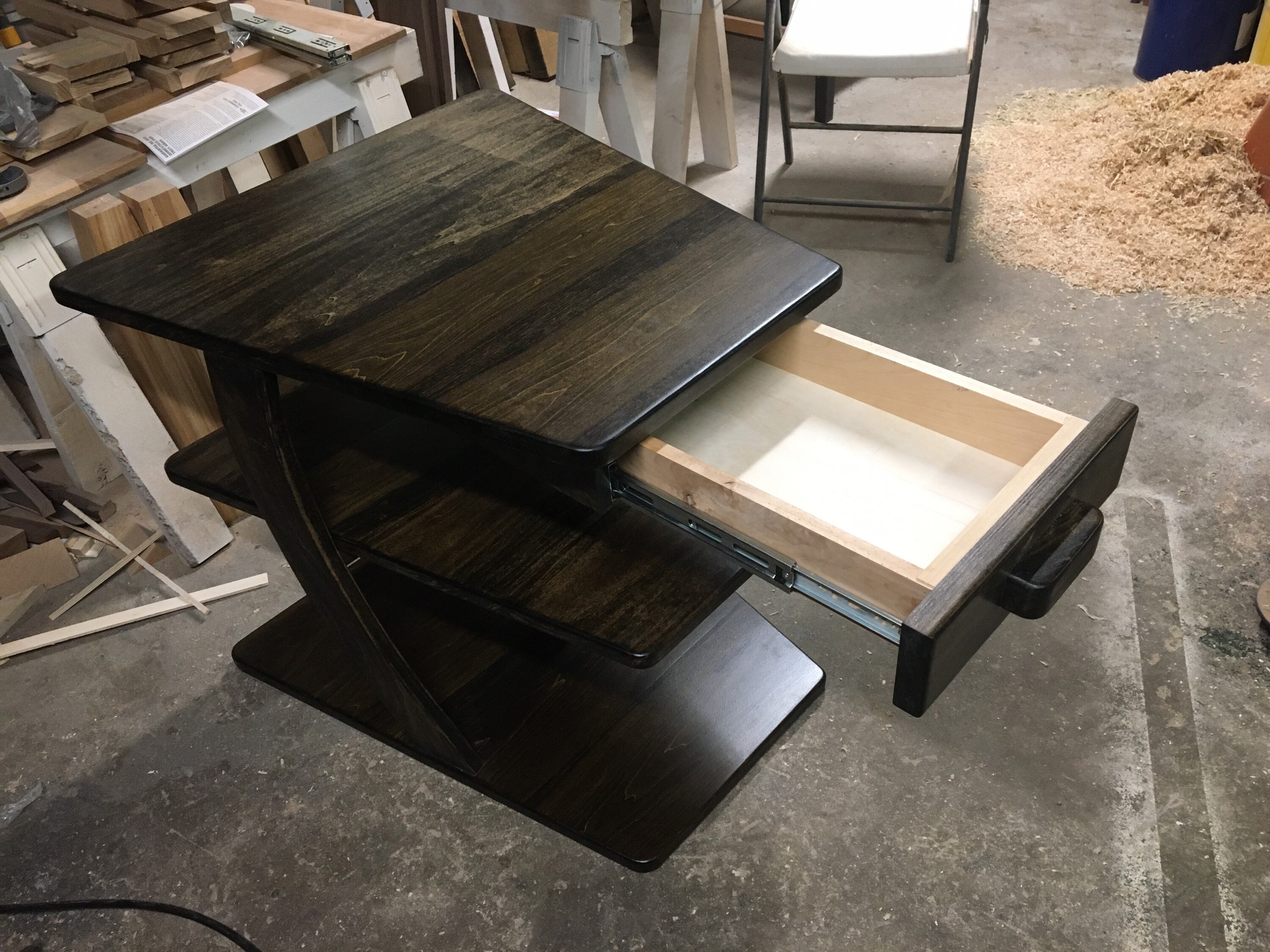 Handcrafted Custom Wedge Shaped End Table. Etsy