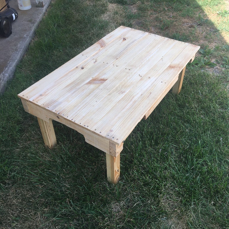 Reclaimed Knotty Pine Pallet Coffee Table Unfinished Made ...