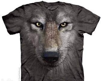 Kids WOLF FACE BLACK 100/% Cotton Short Sleeve Tee Shirt BRAND NEW