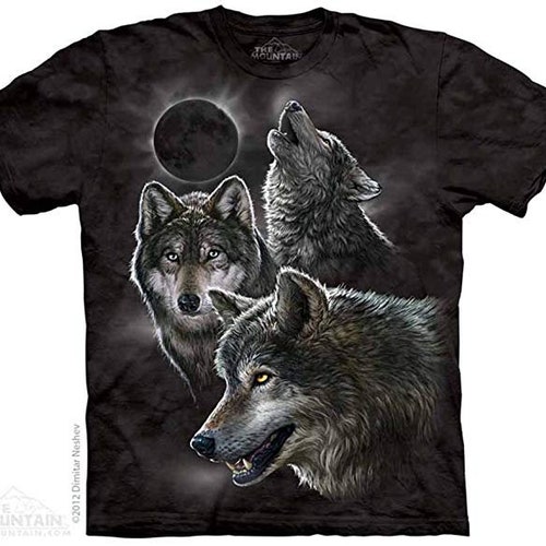 Howling Wolf Galaxy Sky Wolves Pack Stars Art Shirt Wolf | Etsy