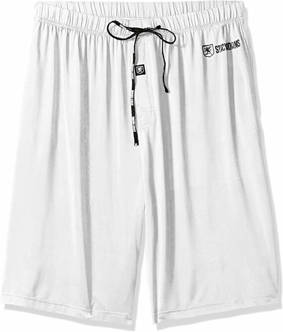 Stacy Adams White Lounge Sleep Shorts 