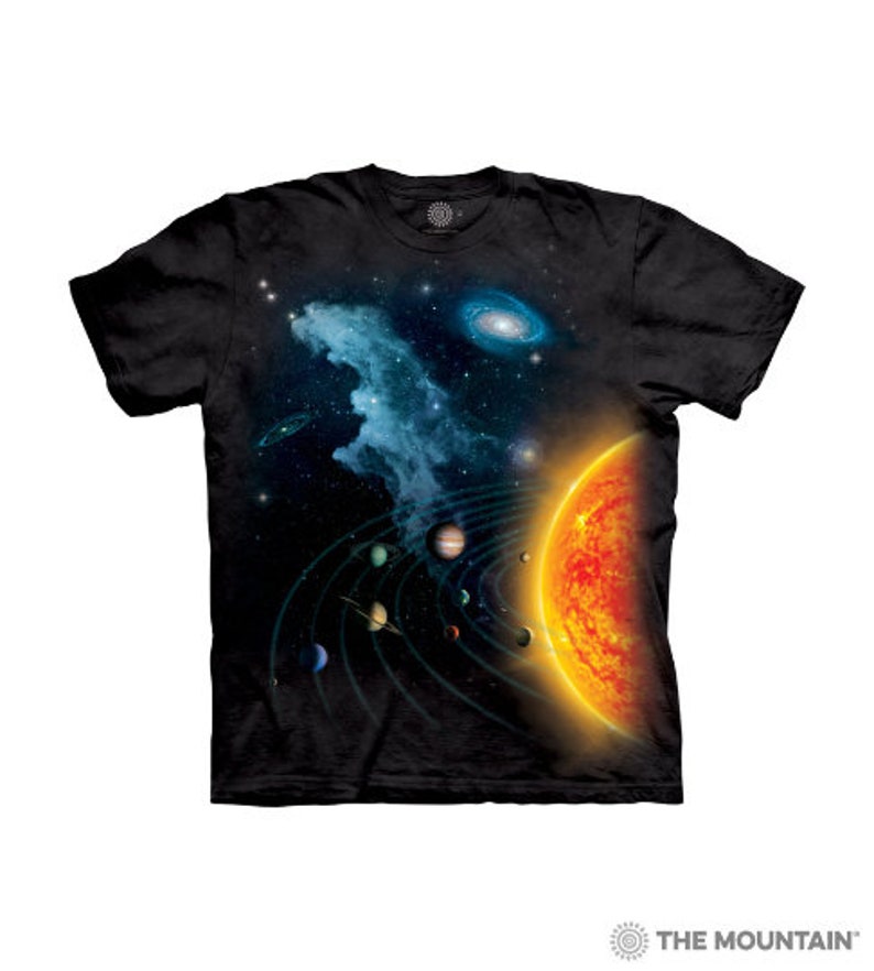 The Mountain 100% Cotton Adult's T-shirt Solar System - Etsy
