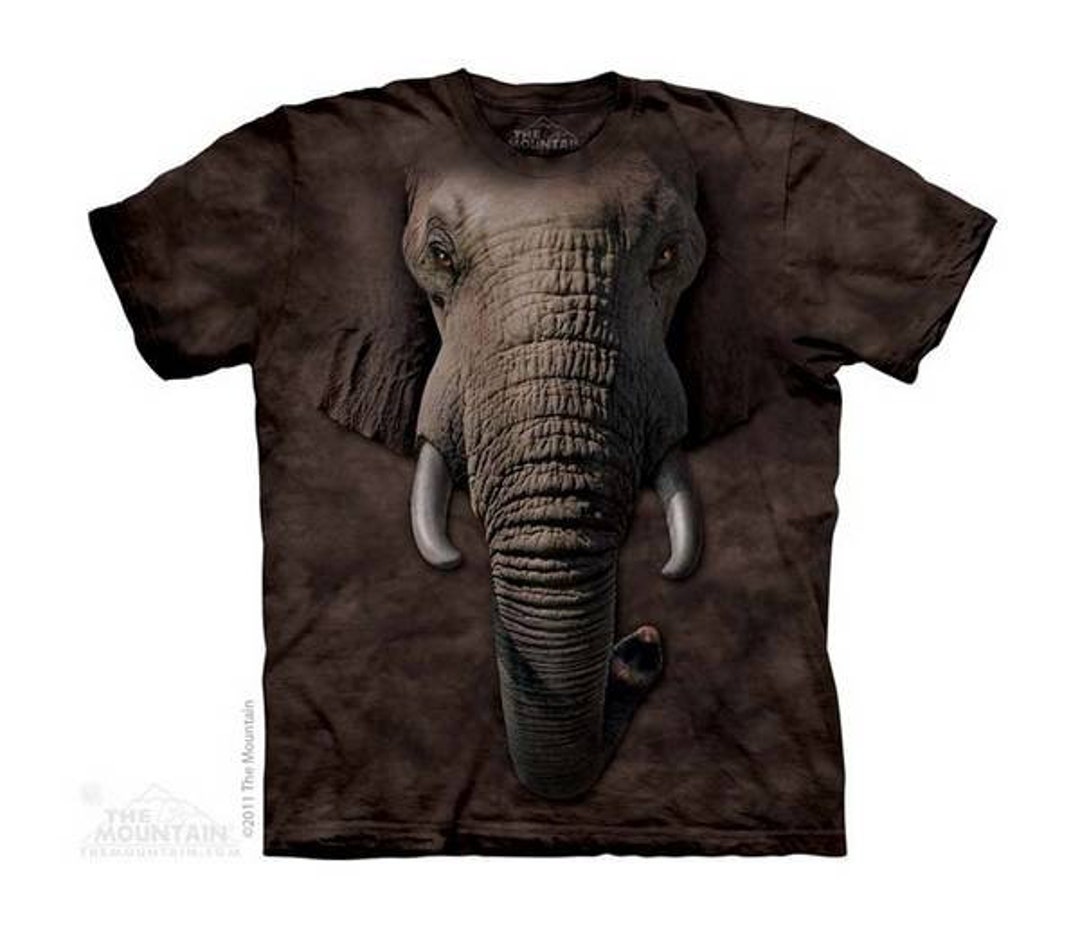 The Mountain 100% Cotton Kid's T-shirt Elephant Face - Etsy