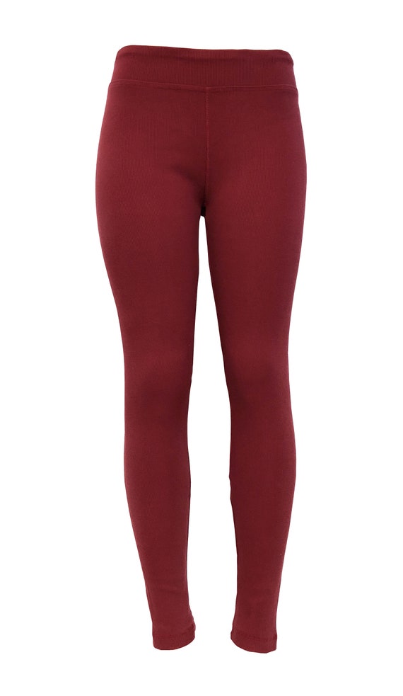 Ladies Cotton Spandex Rib Knit Legging 