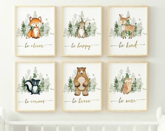 woodland nursery decor boy