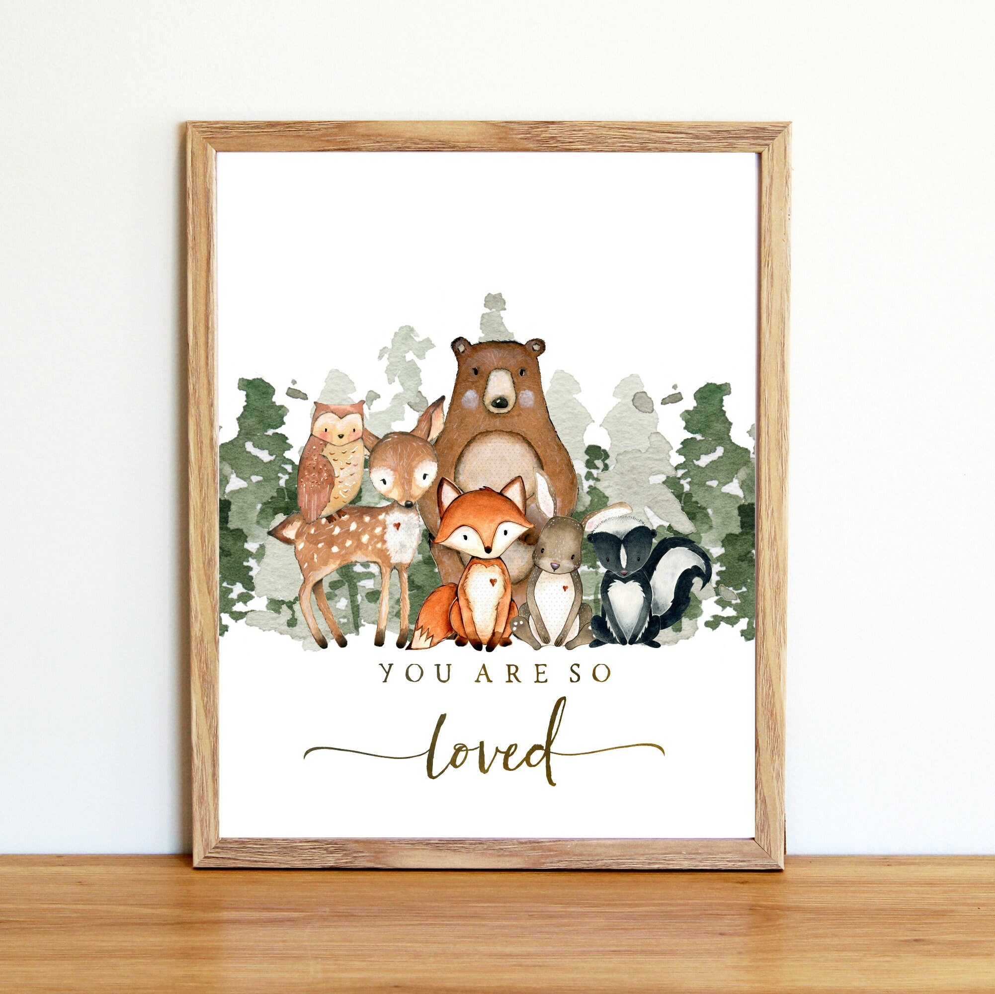 Woodland Nursery Decor Nursery Print Woodland Nursery Etsy