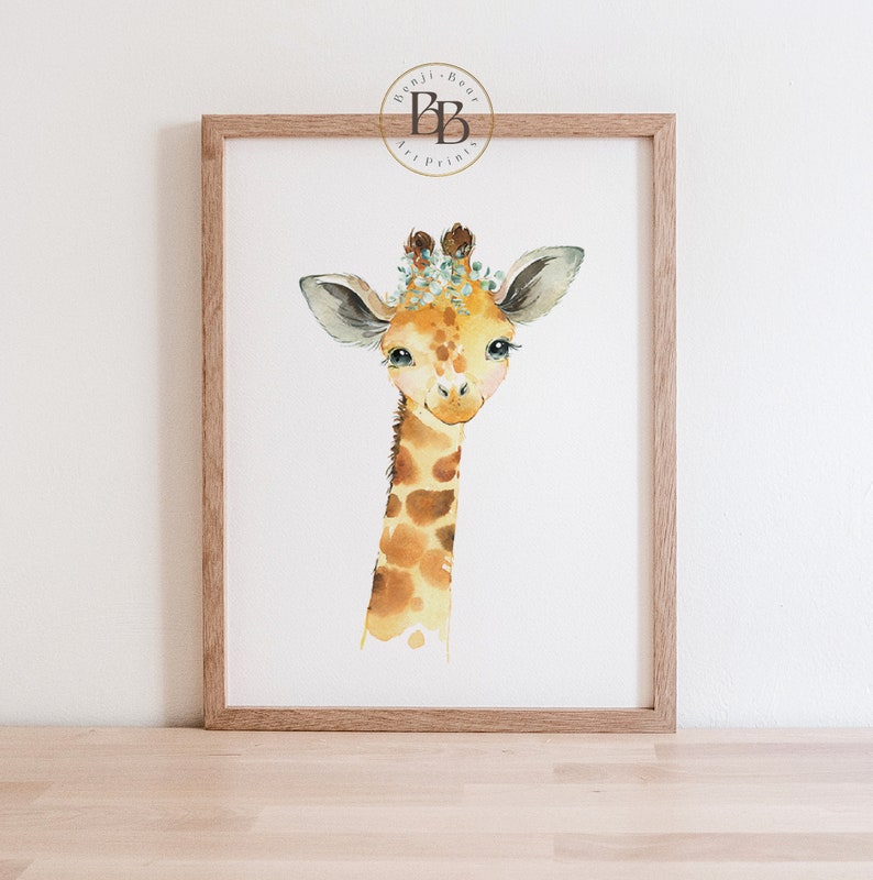 Safari Animal Nursery Art Prints Set of 6 Safari Animal Art Etsy