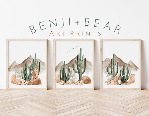 Southwest Boho Nursery Prints Cactus Wall Art Boho Nursery | Etsy