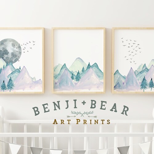 Boy Woodland Nursery Print Woodland Nursery Decor Boy Wall Etsy