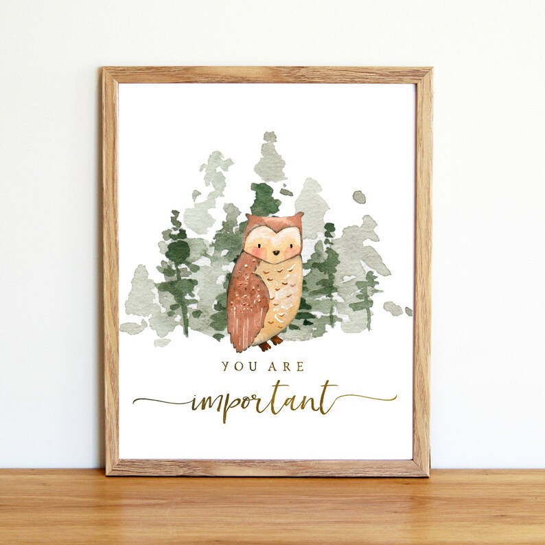 Girl Woodland Animal Nursery Prints Woodland Nursery Decor Etsy