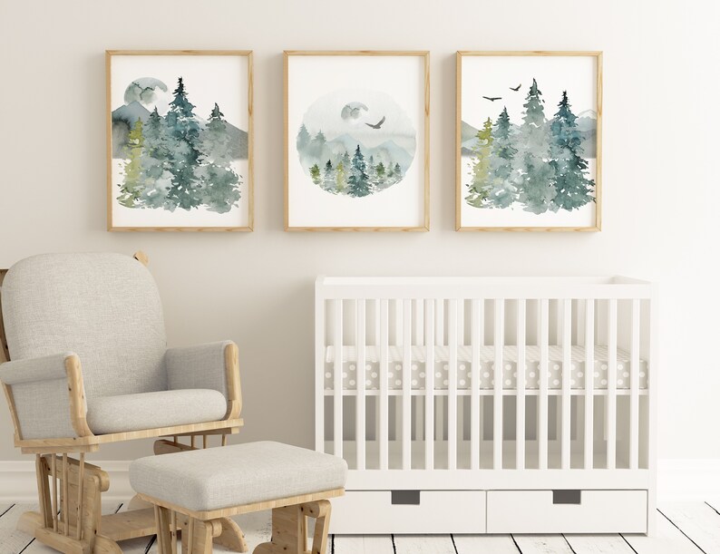 Woodland Nursery Prints Nursery Prints Boy Nursery Prints Etsy