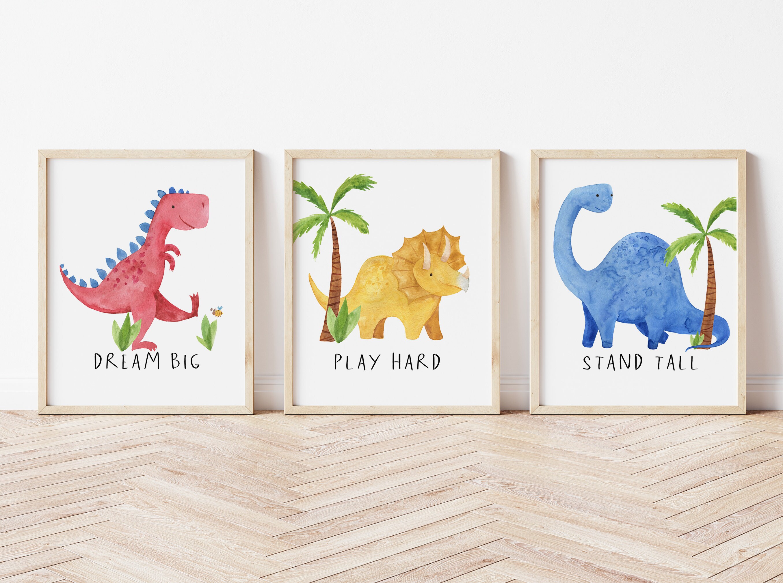 Dinosaurier Kinderzimmer Dekor 3er Set Dinosaurier | Etsy