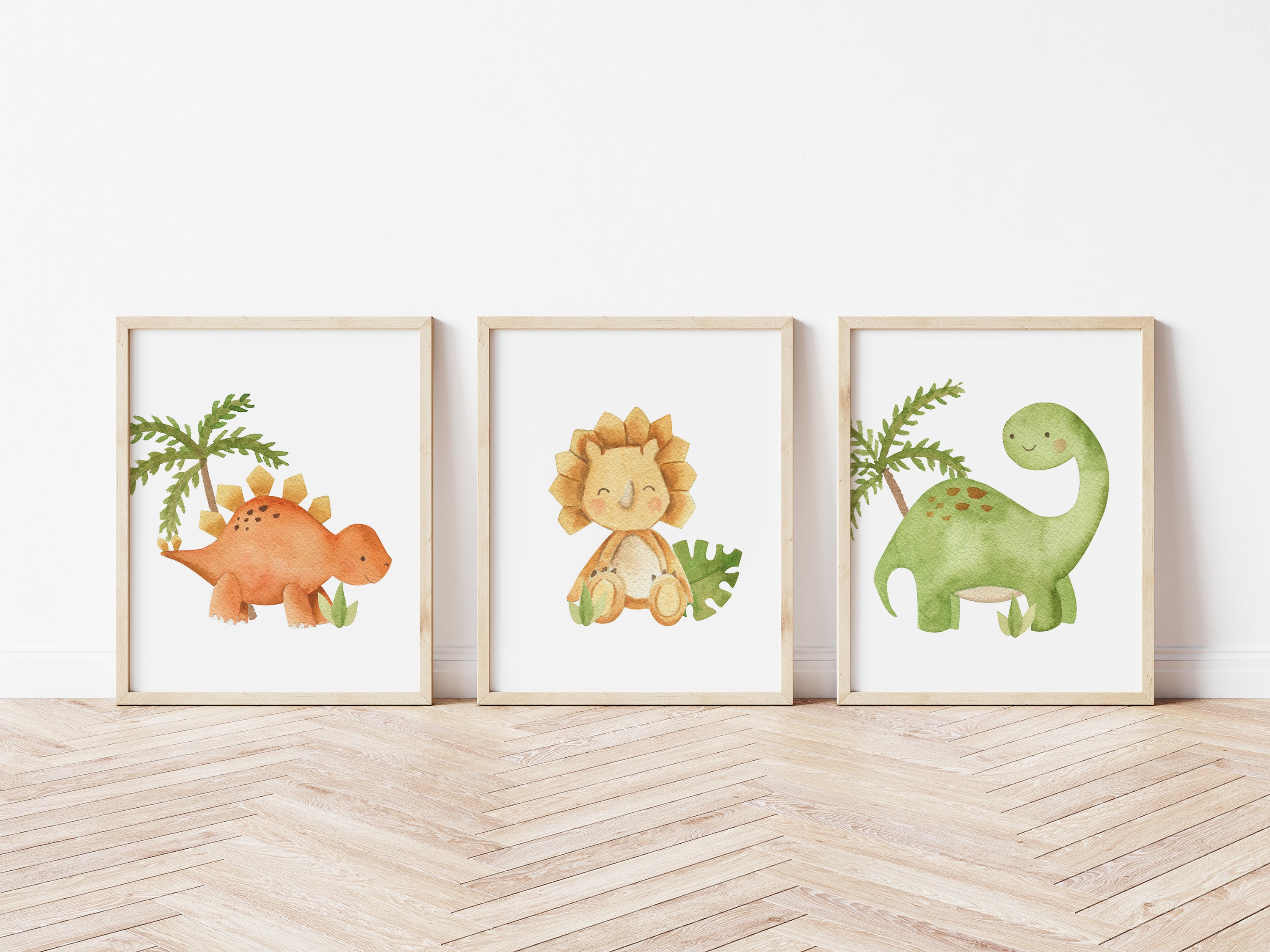 Dinosaur Art Prints Dinosaur Nursery Decor Nursery Prints Etsy