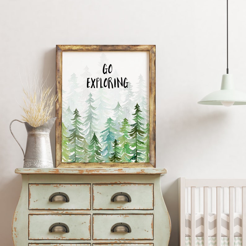 Tree Wall Art Outdoor Art Print Woodland Nursery Decor Etsy