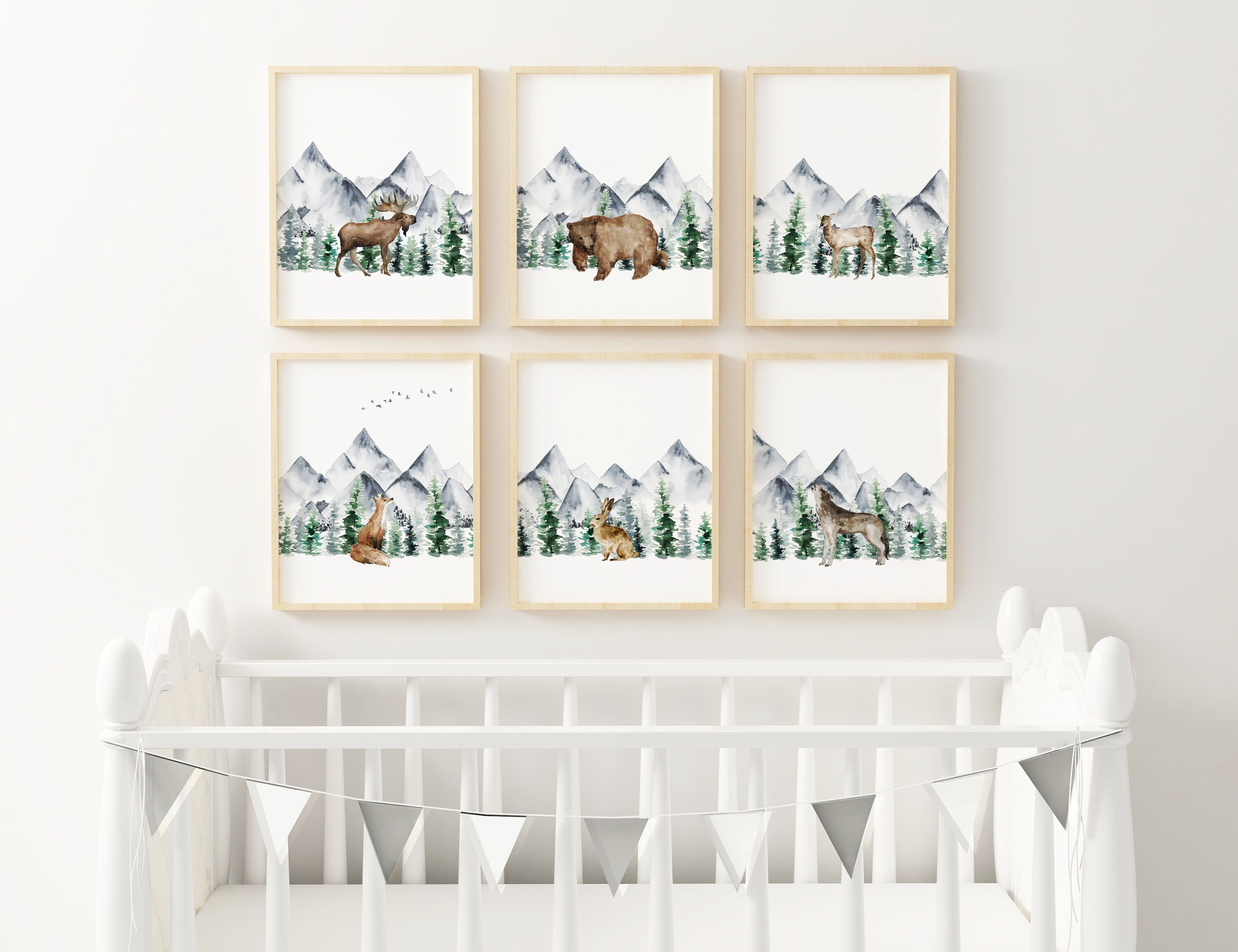 Boy Woodland Nursery Print Woodland Nursery Decor Boy Wall | Etsy