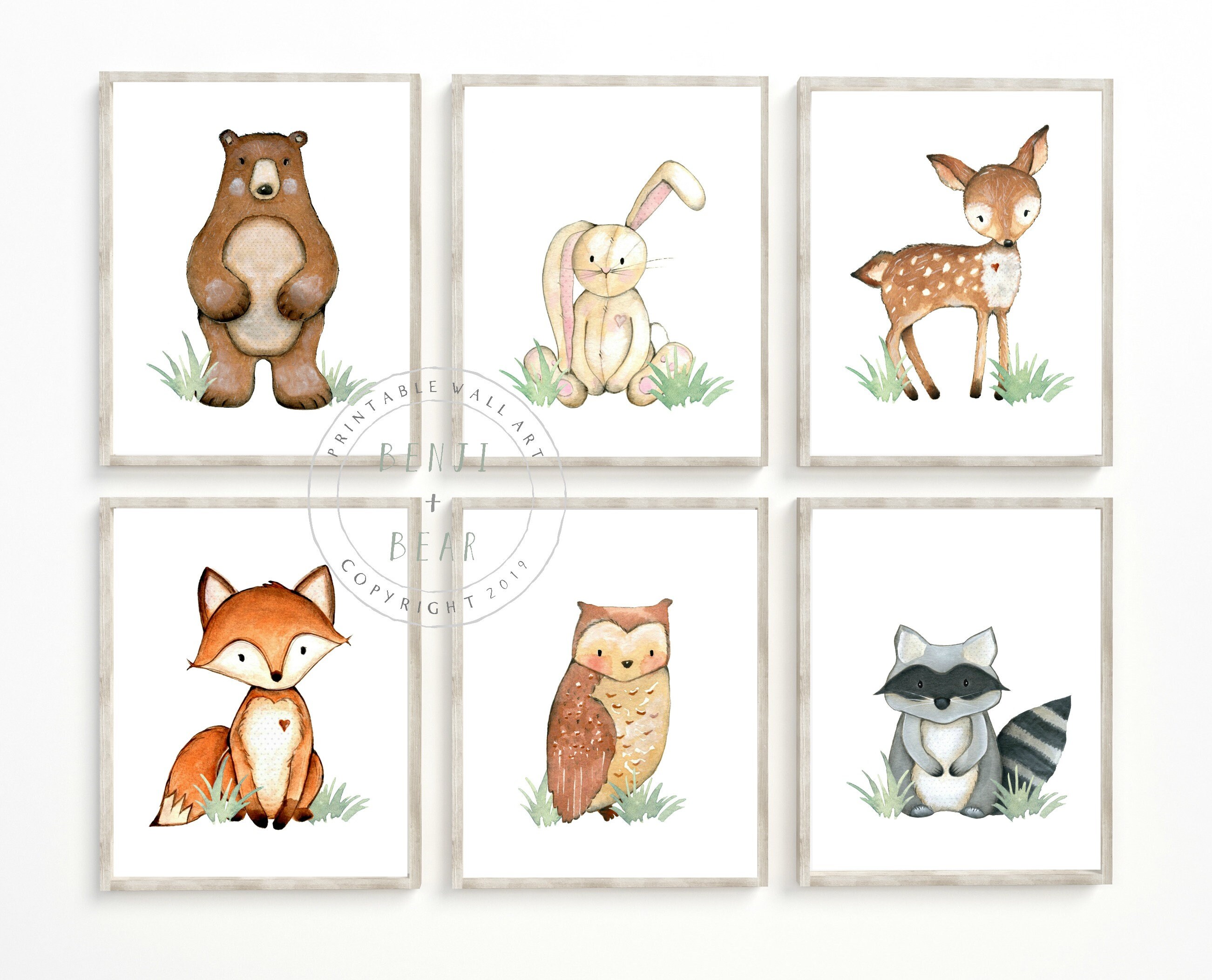 Woodland Nursery Prints Woodland Nursery Decor Printable Etsy