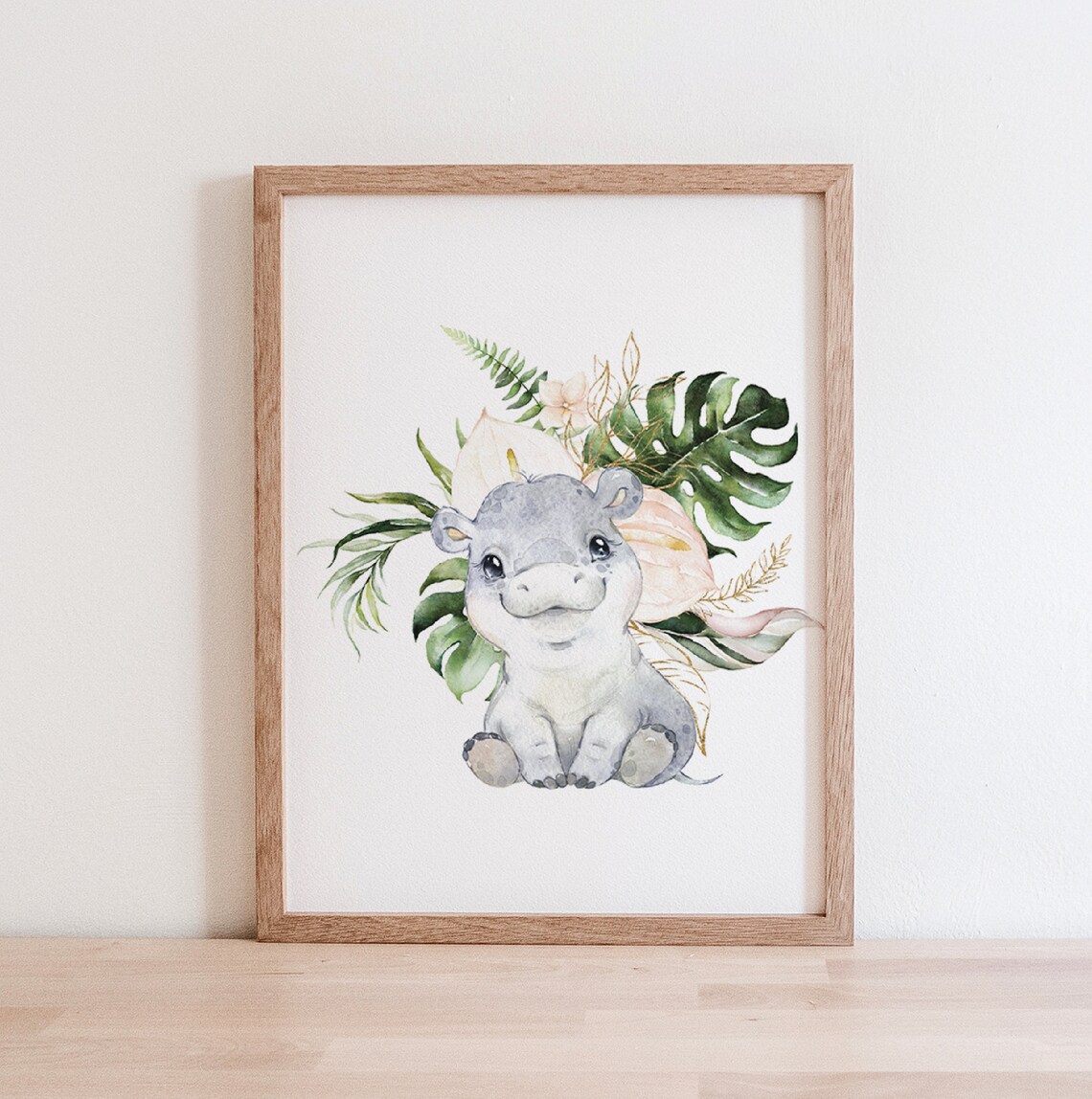 Safari Art Prints Zoo Animal Art Print Elephant Art Print Etsy