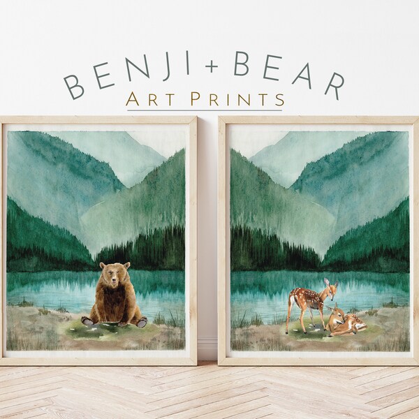 Mountain Nursery Wall Art Etsy