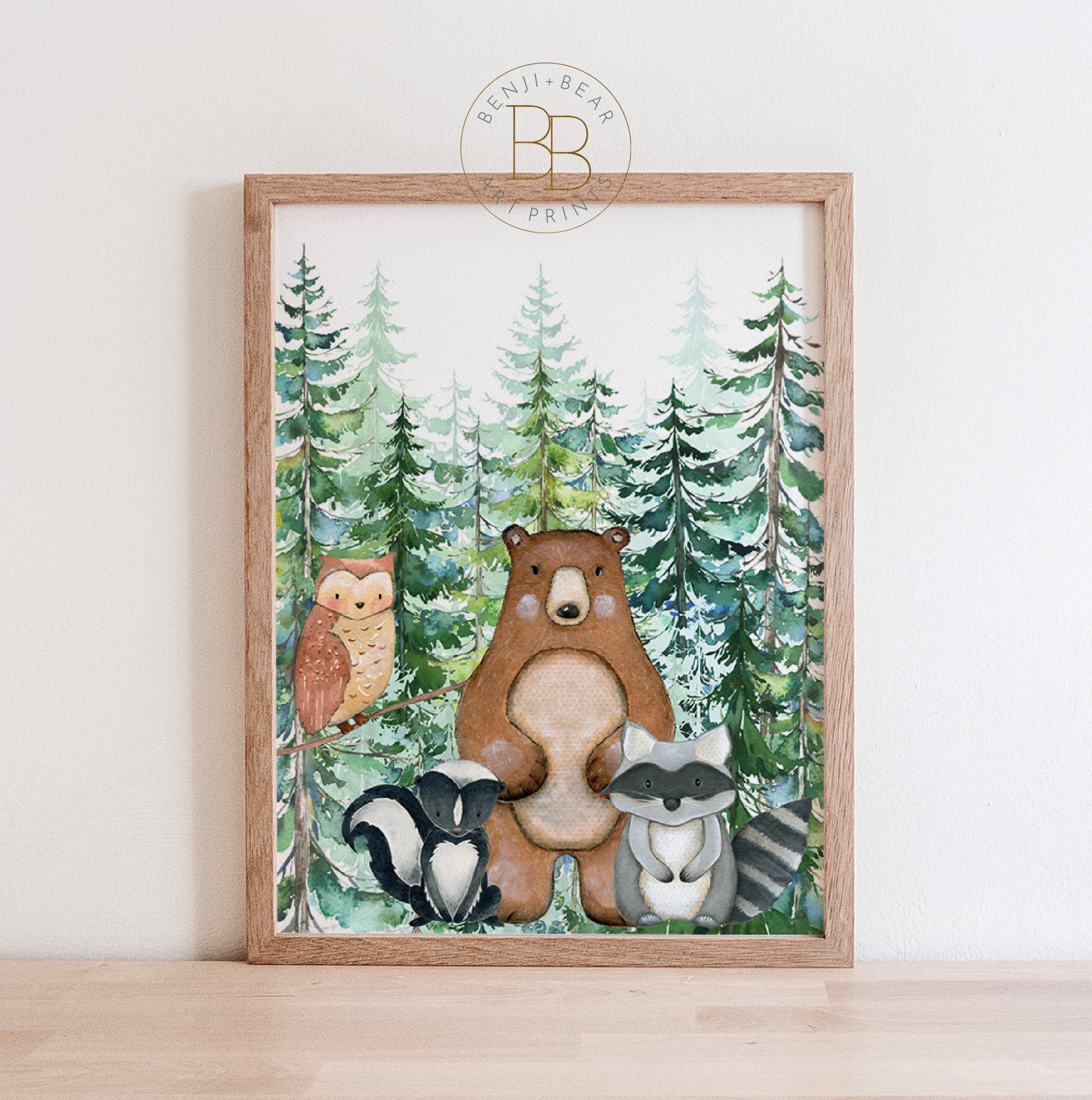 Woodland Nursery Prints Inspirational Wall Art Woodland - Etsy