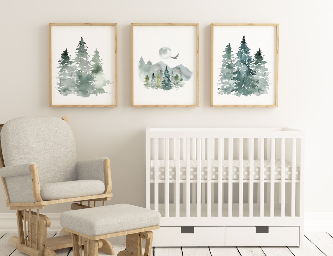 Woodland Nursery Prints Nursery Prints Boy Nursery Prints Etsy