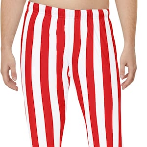 Uncle Sam Red White Striped Pants / Costume Pants Pajama Bottoms Lounge Pants