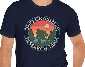Ohio Grassman Forschungsteam T-Shirt / Midwest Bigfoot Sasquatch Spaß Camping Wandern im Freien