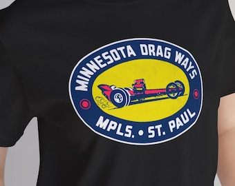 Minnesota Dragways T-Shirt / Retro Throwback Drag Racing Tee Minneapolis Saint Paul