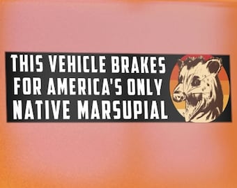 Funny Possum America's Native Marsupial Vinilo Parachoques Pegatina Ventana Calcomanía Stick'em Anywhere