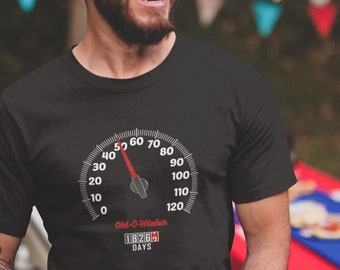 Oldometer 50th Birthday Shirt - Bday Gift for Men Old Car Guy Car Restorer Classic Car Owner