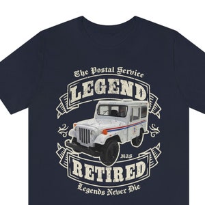 Retired Postal Worker TShirt / Legend Has Retired Mailman Vintage Mail Truck Retirement Party Gift for Retired Post Office Worker
