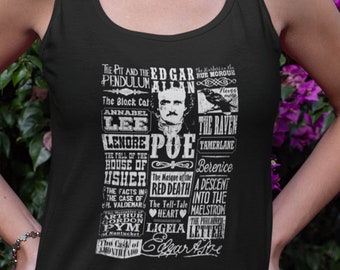 Canotta Edgar Allan Poe / Poesie Citazioni Raven Literature Canotta in jersey unisex