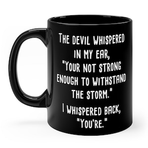 Funny Grammar Storm Mug / Devil Whispered Your You're / Great for English Teacher Writer Editor Grammar Police