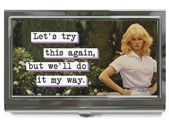 Do It My Way Business Card Case Holder /Funny Retro Sarcastic Business Woman Gift