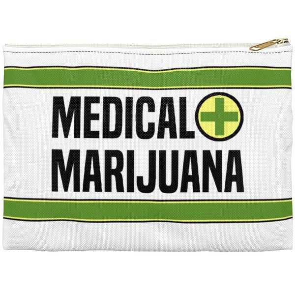 Medical Marijuana Zipper Pouch - Cannabis Bag Vape Kit Pen Battery THC CBD Hemp Oil Drops Spray Edibles