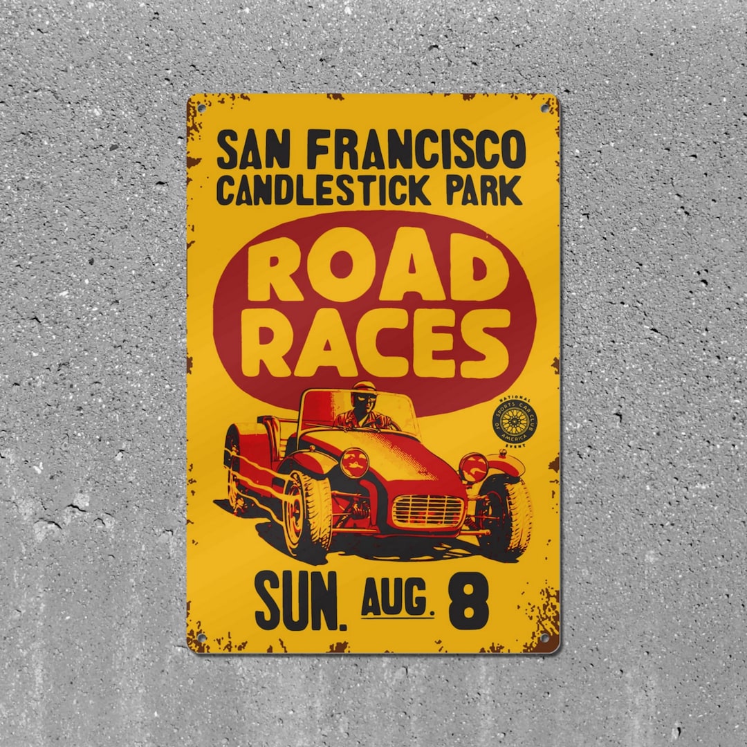 Retro Sign Racing Lotus Seven Sports Car Racing Metal Sign / Retro Vintage 8x12 Aluminum ...