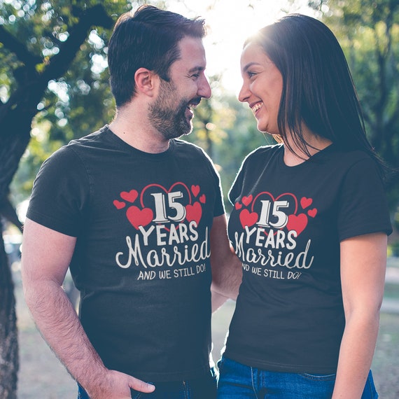 Camiseta del 15º Aniversario / 15 años casados y lo Etsy México