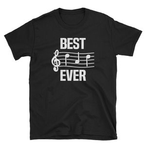 Best DAD Ever Music Notes Shirt Funny Fathers Day Gift Music Notes Spell Dad