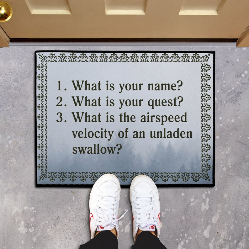 Bridge of Death Doormat / Monty Python and the Holy Grail Etsy