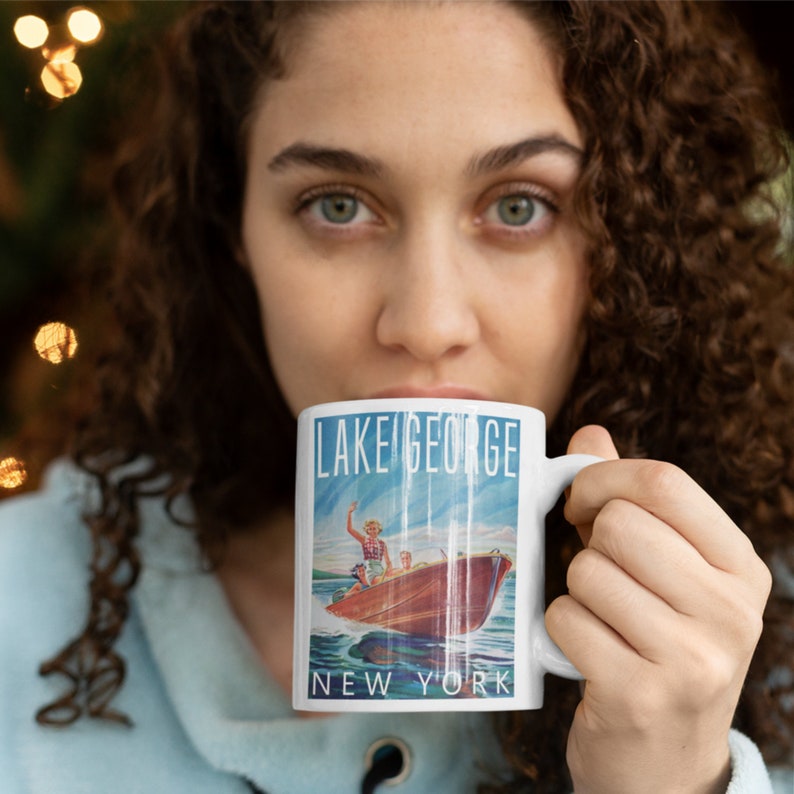 Lake Coffee Mug / New VintageStyle Lake Resort Etsy