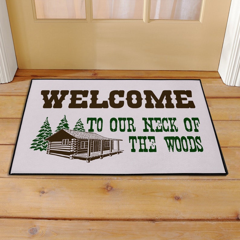 Cabin Doormat To Our Neck of the Woods / Front Porch Etsy