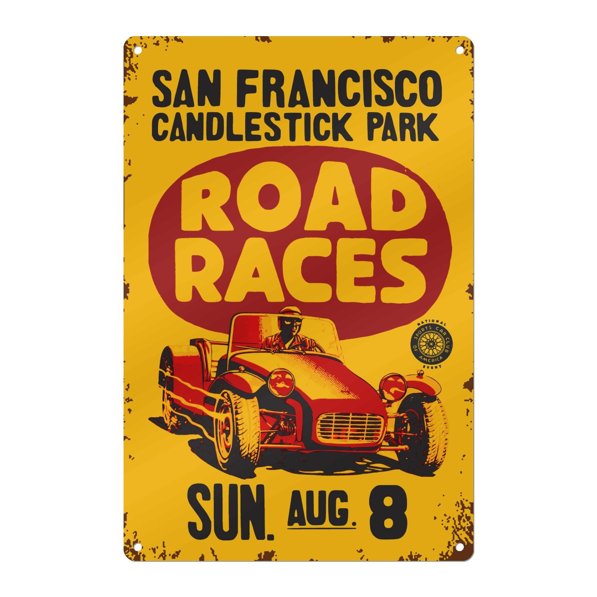 Lotus Seven Sports Car Racing Metal Sign / Retro Vintage 8x12 Aluminum ...