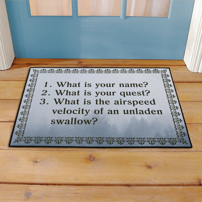 Bridge of Death Doormat / Monty Python and the Holy Grail Etsy