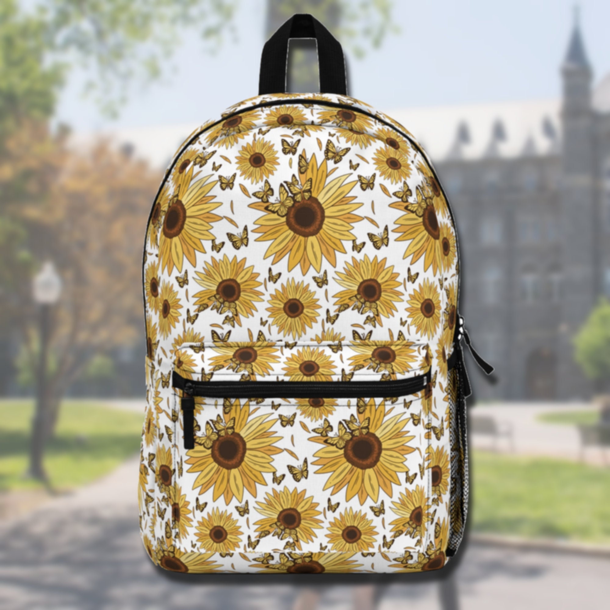 Black & Yellow Backpack for Women -  Hand-Knit Hippie Backpack- Unique Book Bag Hippie Backpack Women - Etsy main image 2