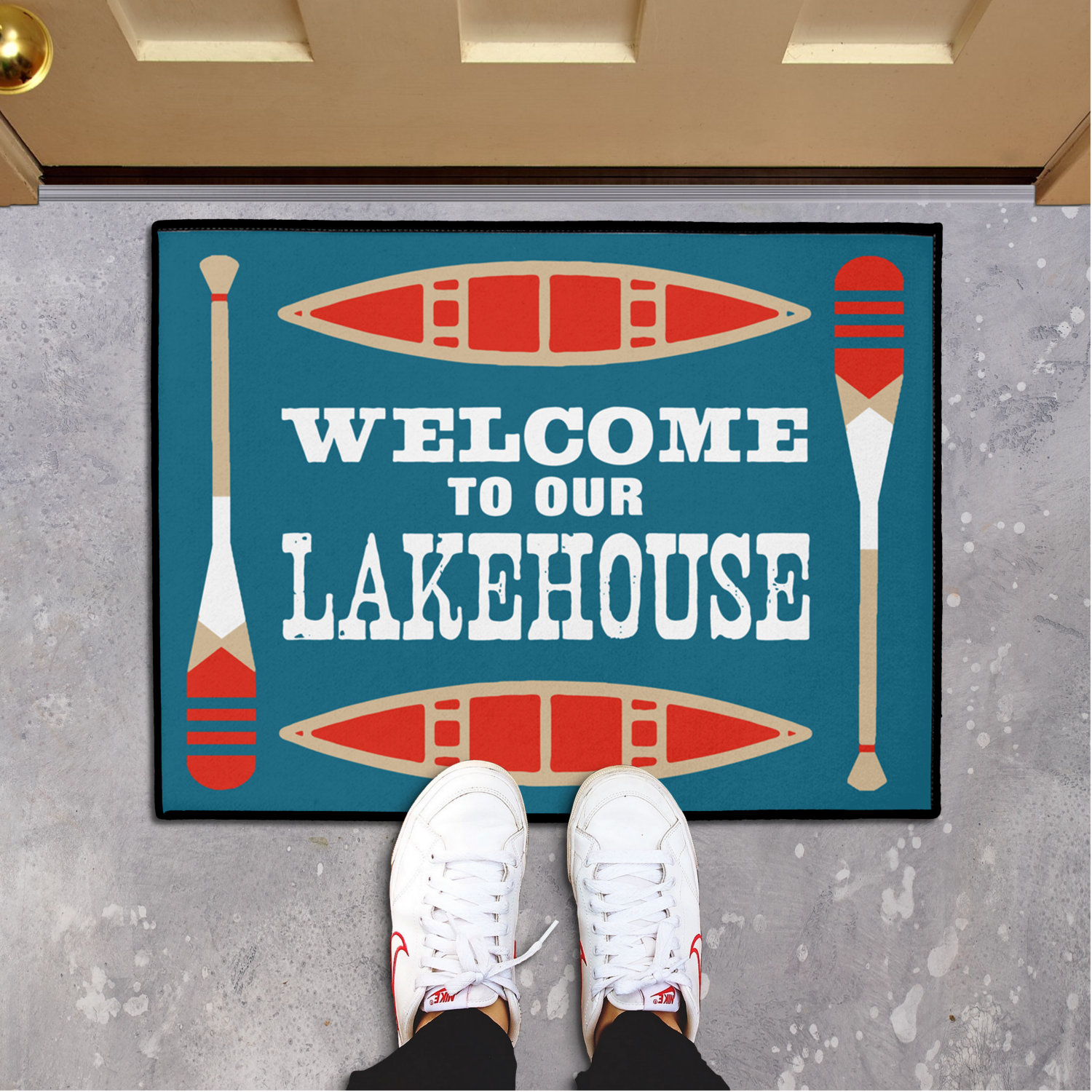 Lake House Doormat to Our Lakehouse / Front Porch Rug Etsy