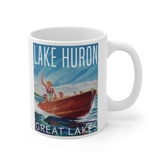 Vintage Chris Craft White Ceramic Mug by Retro Boater Vintage Chris Craft White Ceramic Mug by Retro Boater